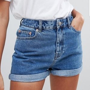Asos High Waisted Jean shorts denim pants 6 w28